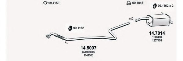 ASSO ART2864 Exhaust System